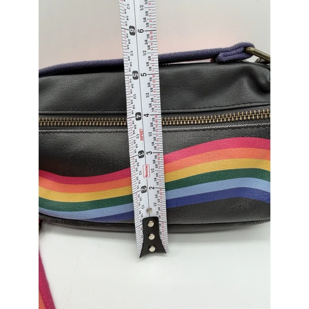 Marine Layer Rainbow Wave  Crossbody Fanny Pack Adjustable Strap Festival Pride